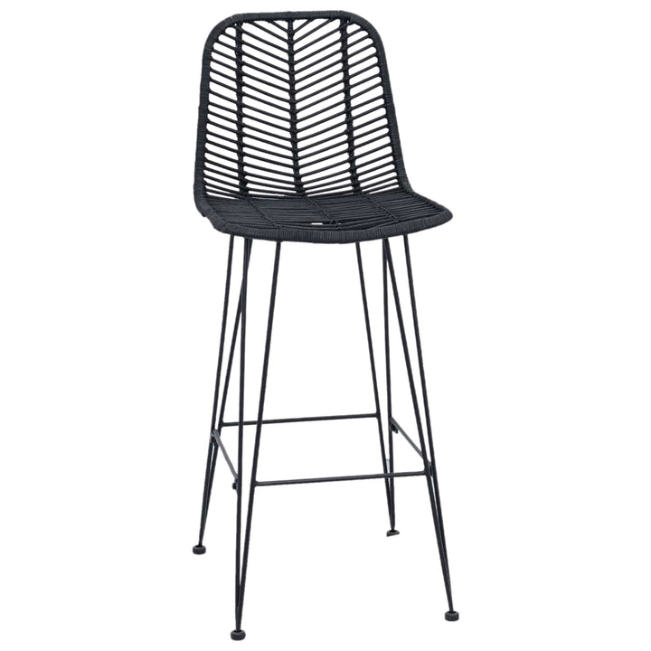 Barstol 2 pcs 44 x 52 x 111 cm Rattan og Jern