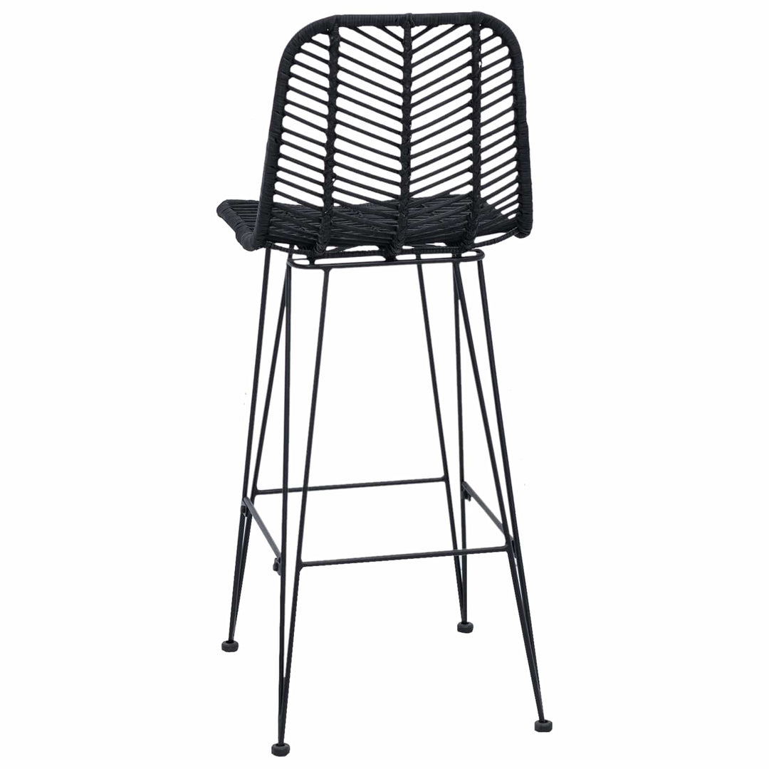 Barstol 2 pcs 44 x 52 x 111 cm Rattan og Jern