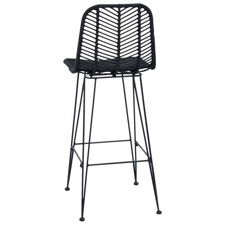 Barstol 2 pcs 44 x 52 x 111 cm Rattan og Jern