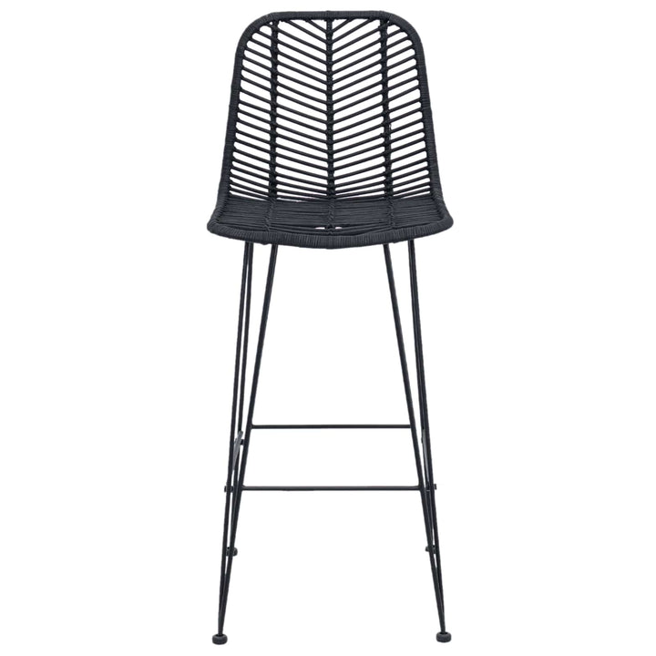 Barstol 2 pcs 44 x 52 x 111 cm Rattan og Jern