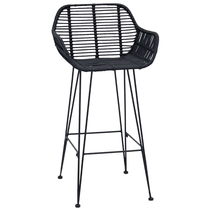 Barstol 2 pcs 55 x 52 x 92 cm Rattan og Jern
