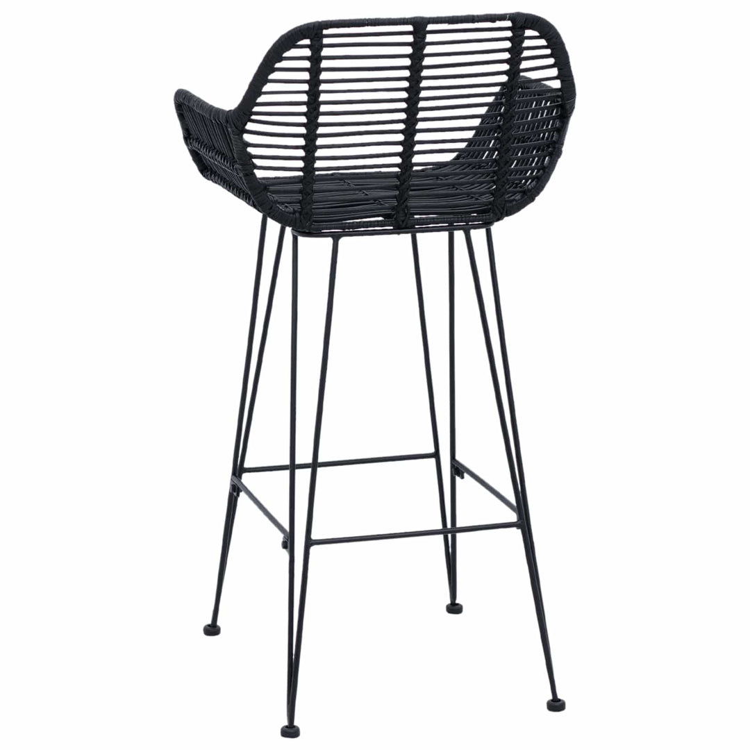 Barstol 2 pcs 55 x 52 x 92 cm Rattan og Jern