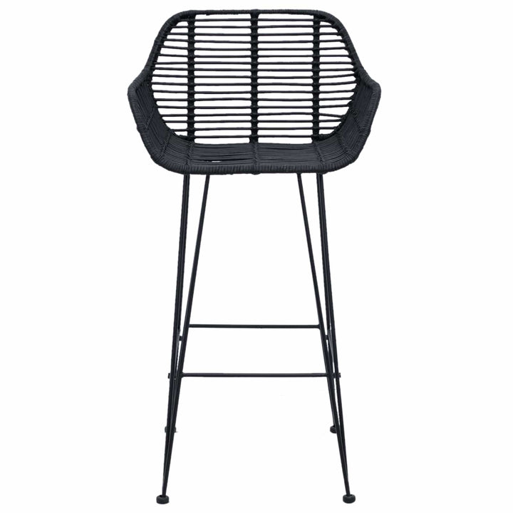 Barstol 2 pcs 55 x 52 x 92 cm Rattan og Jern