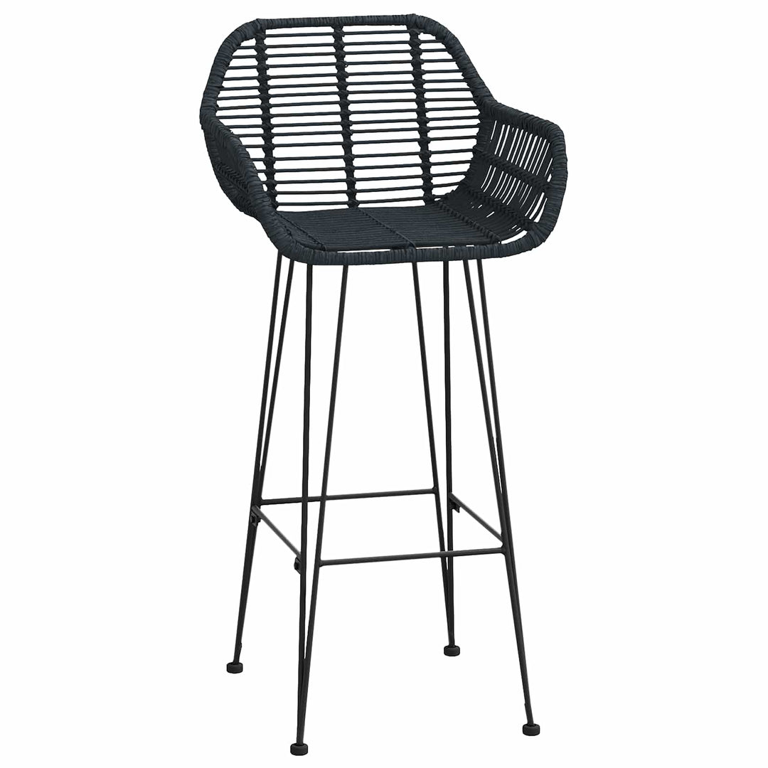 Barstol 2 pcs 55 x 52 x 105 cm Rattan og Jern