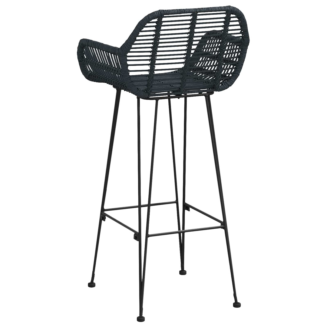 Barstol 2 pcs 55 x 52 x 105 cm Rattan og Jern