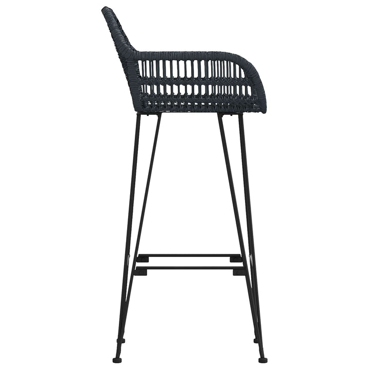 Barstol 2 pcs 55 x 52 x 105 cm Rattan og Jern
