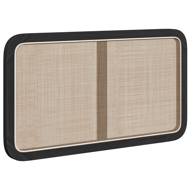 Hovedgærde med hovedgærde Sort 100 x 55 x 3 cm Rattan