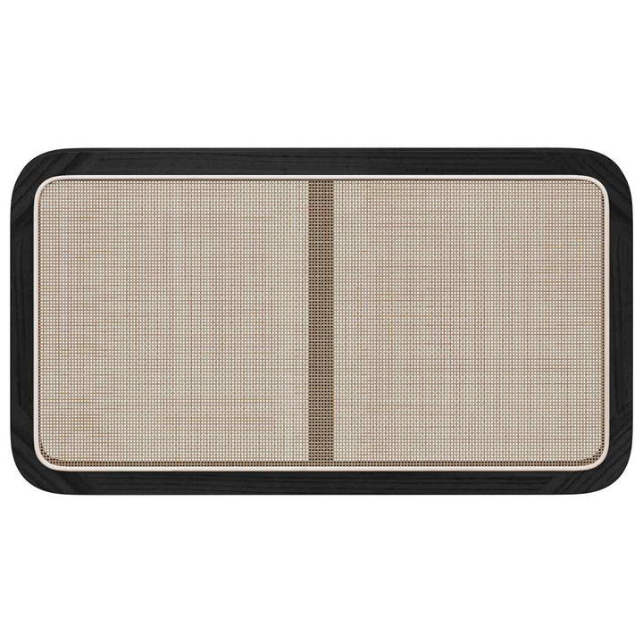 Hovedgærde med hovedgærde Sort 100 x 55 x 3 cm Rattan
