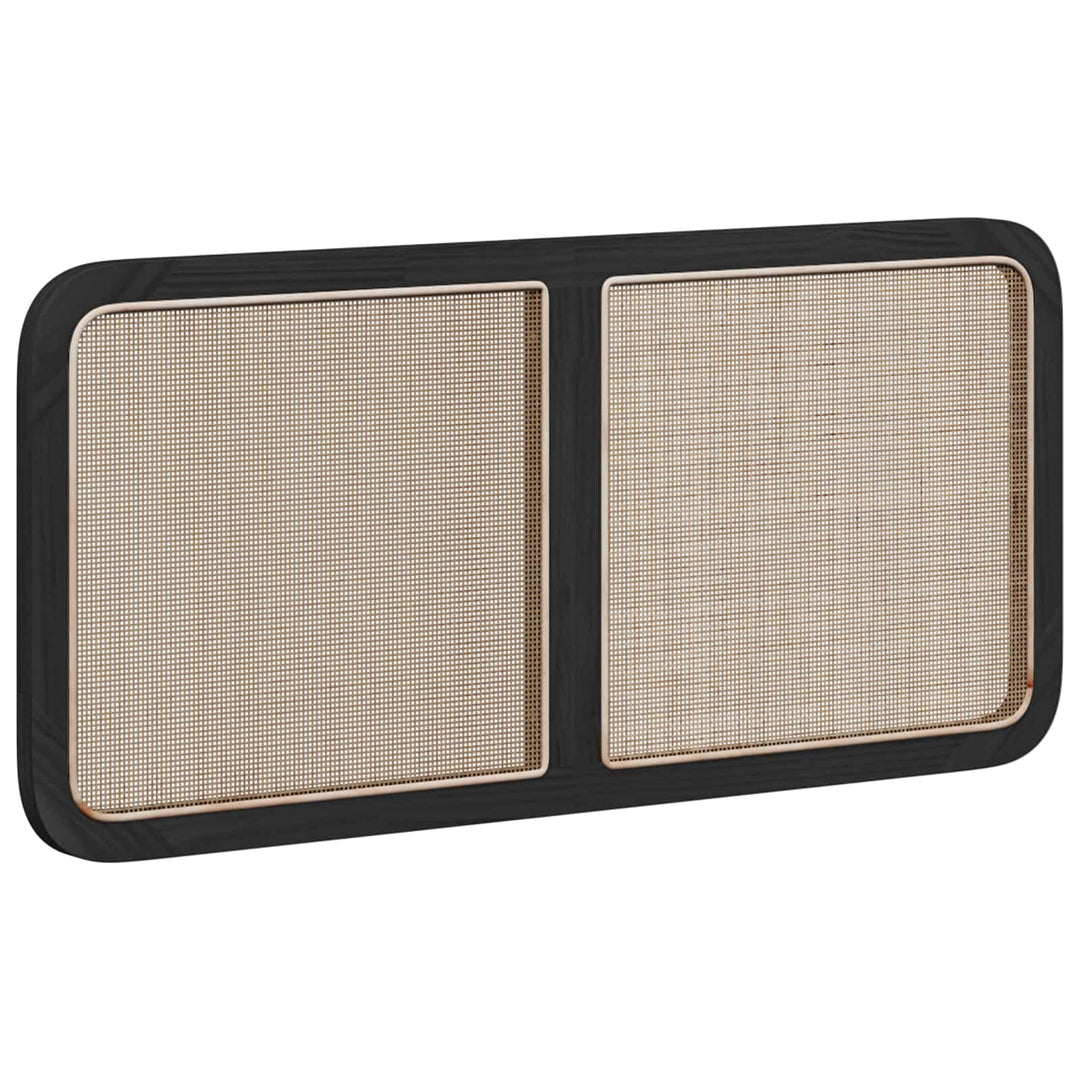 Hovedgærde med hovedgærde Sort 120 x 55 x 3 cm Rattan
