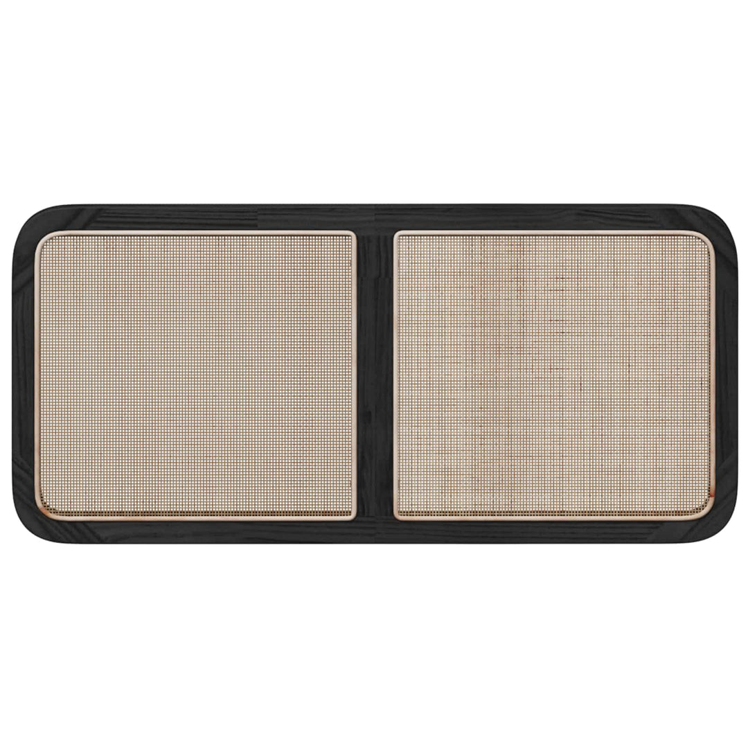 Hovedgærde med hovedgærde Sort 120 x 55 x 3 cm Rattan