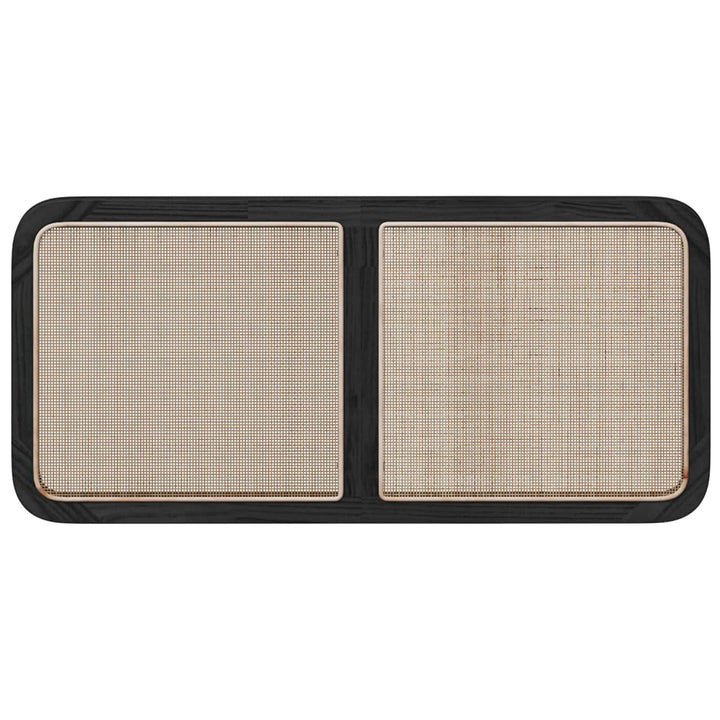 Hovedgærde med hovedgærde Sort 120 x 55 x 3 cm Rattan