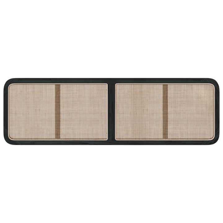 Hovedgærde med hovedgærde Sort 180 x 55 x 3 cm Rattan