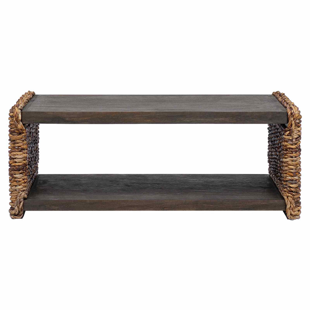 Sofabord Naturfarvet 90 x 45 x 35 cm Massiv Mahogni