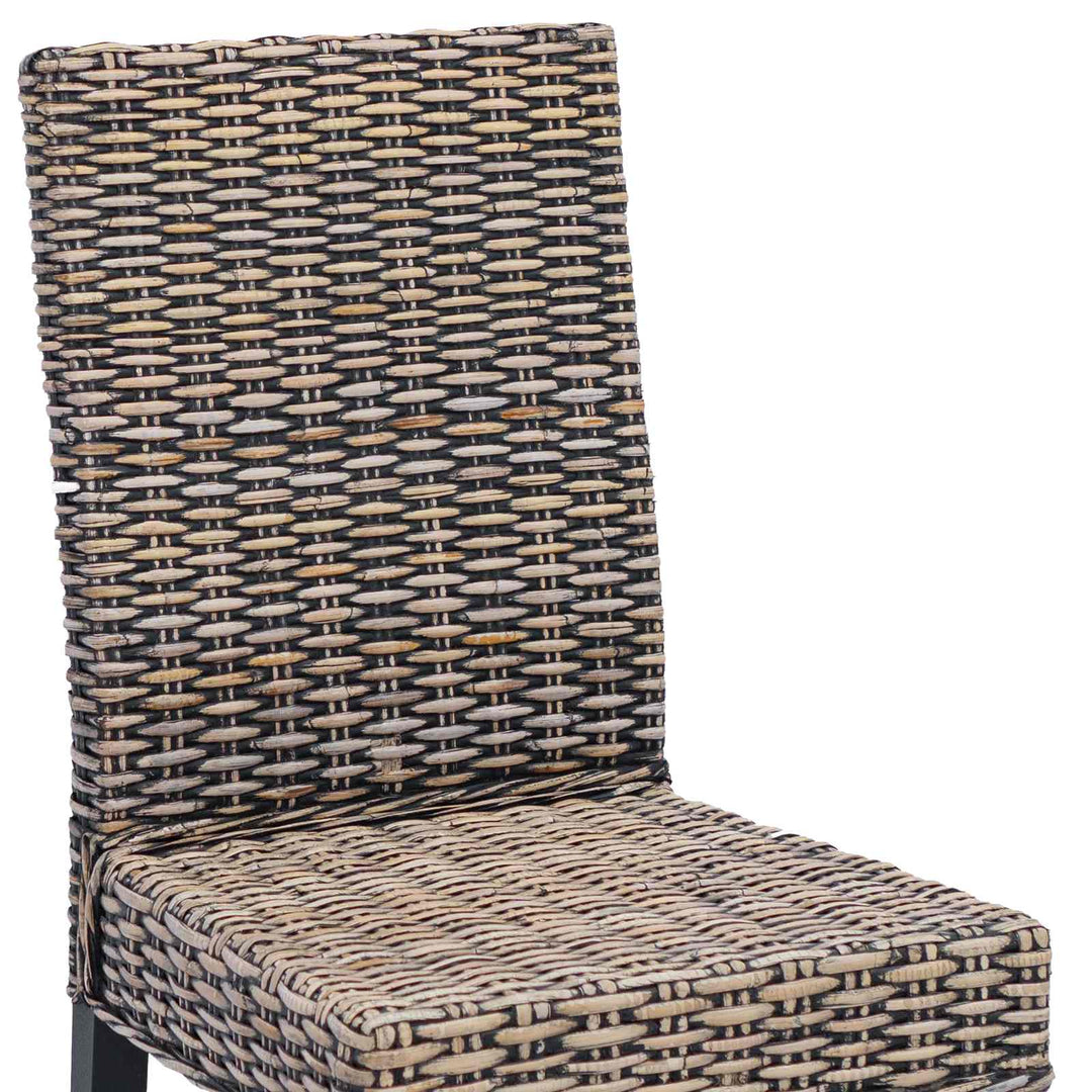 Spisestuestol 2 pcs Kubu Rattan og massiv mahogni træ