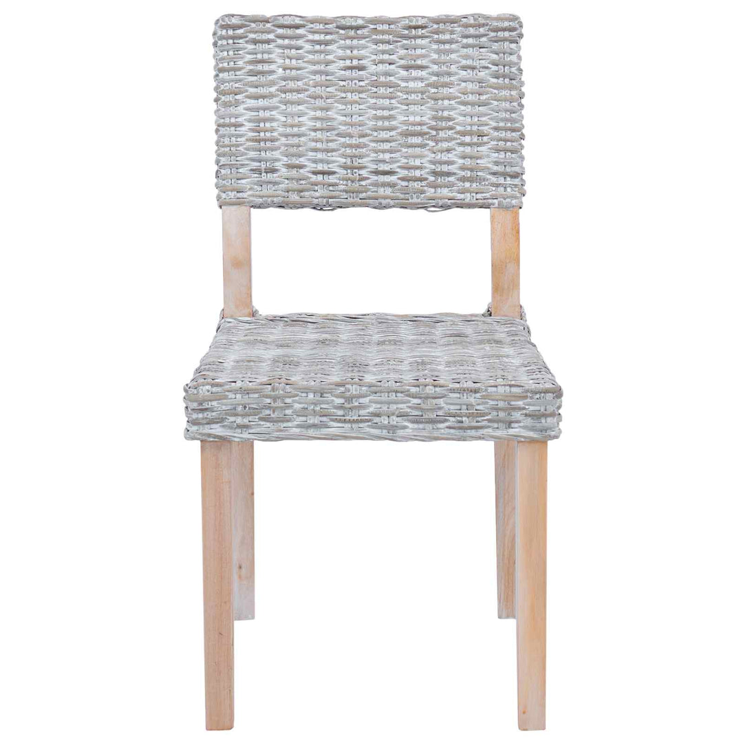 Spisestuestol 2 pcs Kubu rattan Hvidvask 46 x 55 x 84 cm