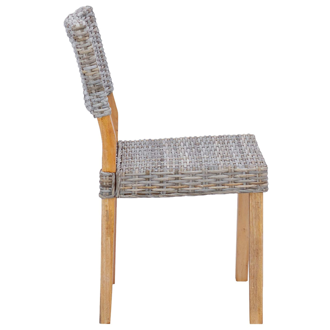 Spisestuestol 2 pcs Kubu rattan Kubu Grå 46 x 55 x 84 cm