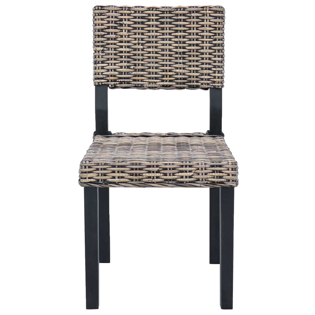 Spisestuestol 2 pcs Kubu rattan Sorte vask 46 x 55 x 84 cm