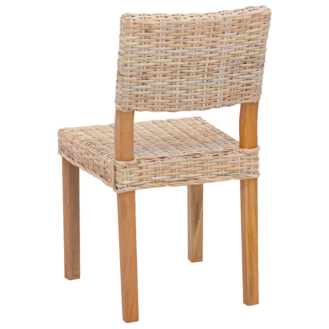Spisestuestol 2 pcs Kubu rattan Naturfarvet 46 x 55 x 84 cm