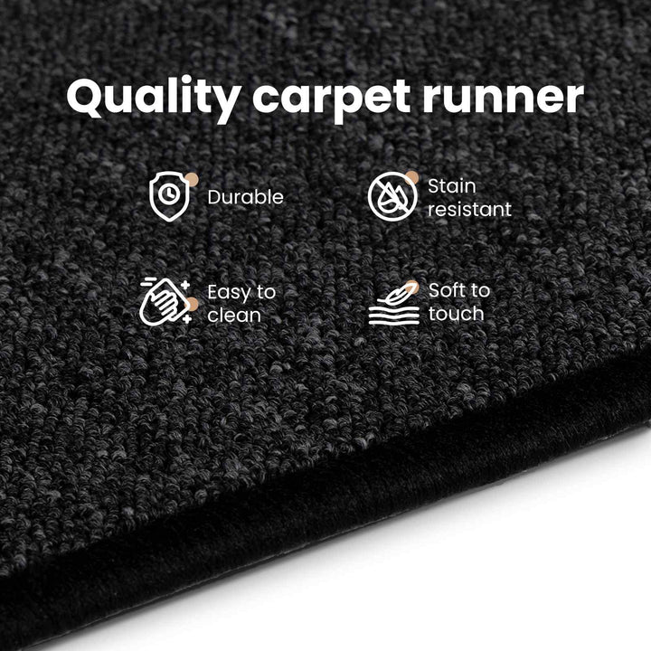 Tæppe Runner Antracit 100 x 200 cm 100% Polypropylen