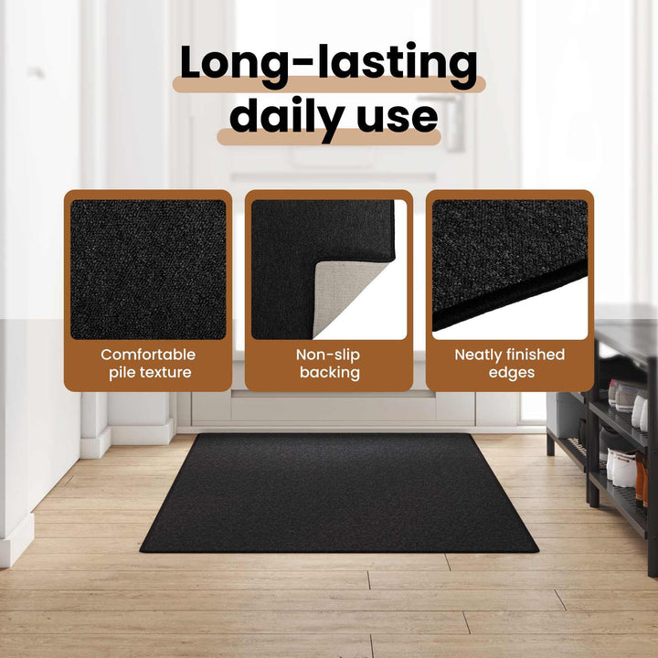 Tæppe Runner Antracit 100 x 200 cm 100% Polypropylen