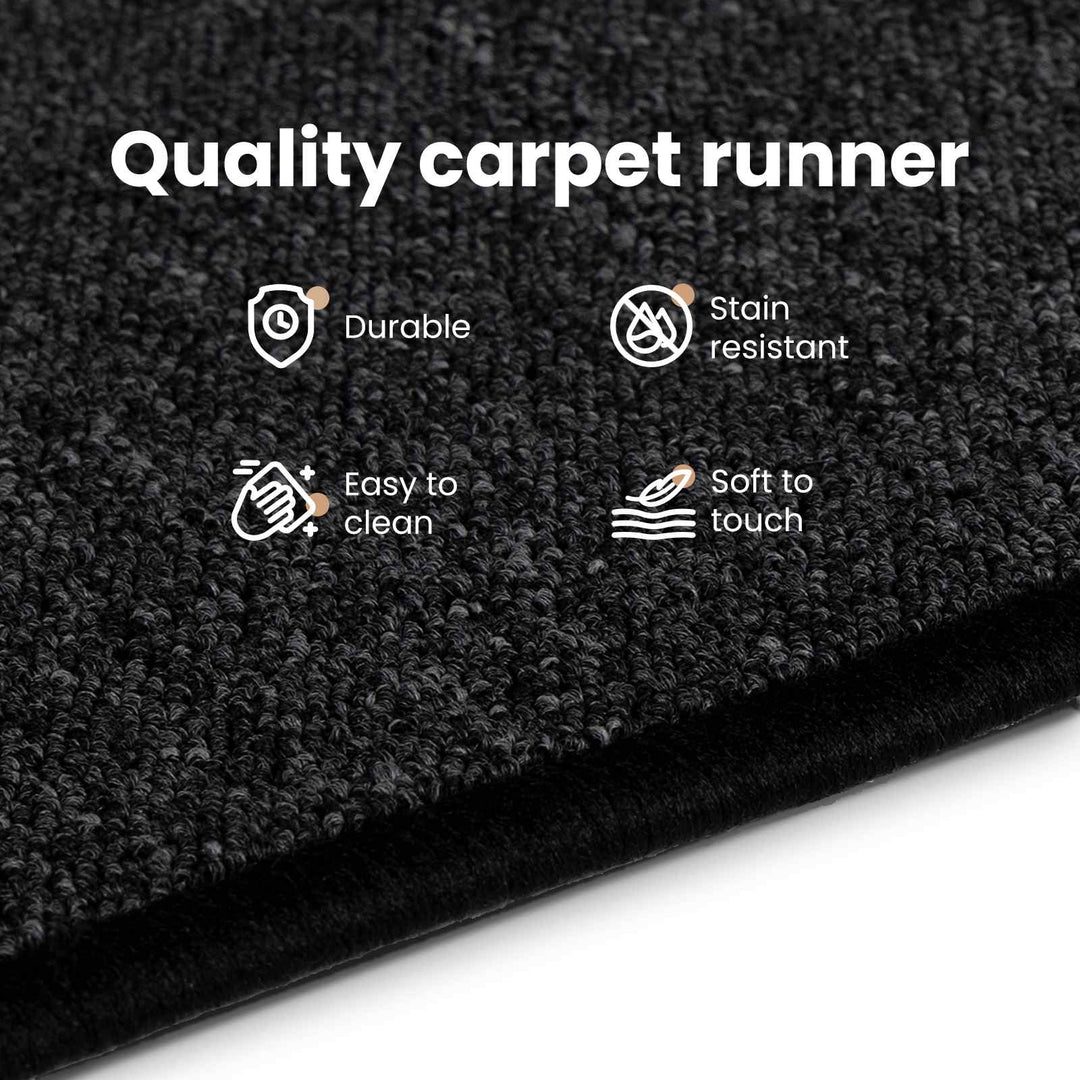 Tæppe Runner Antracit 100 x 250 cm 100% Polypropylen