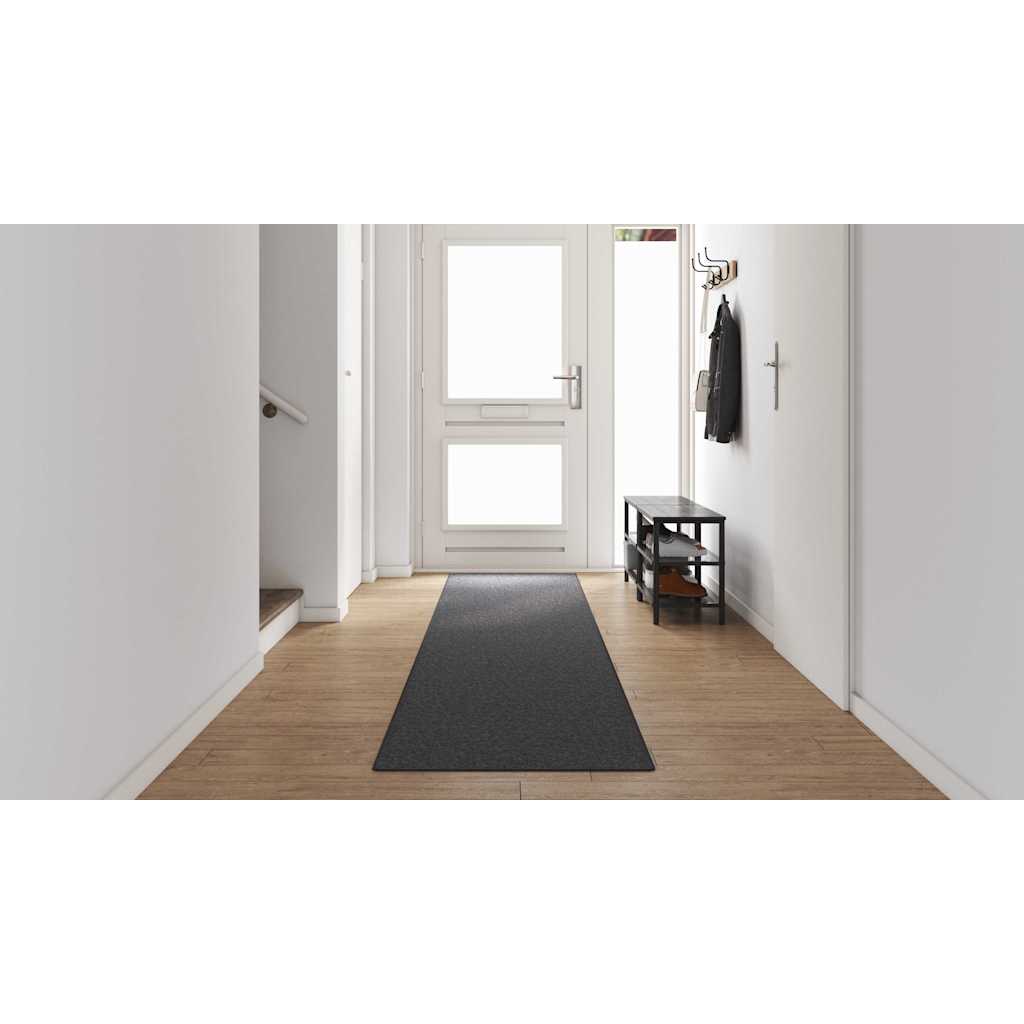 Tæppe Runner Mørkegrå 80 x 500 cm 100% Polypropylen