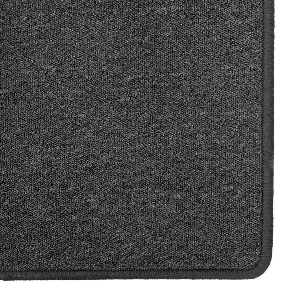 Tæppe Runner Mørkegrå 100 x 100 cm 100% Polypropylen