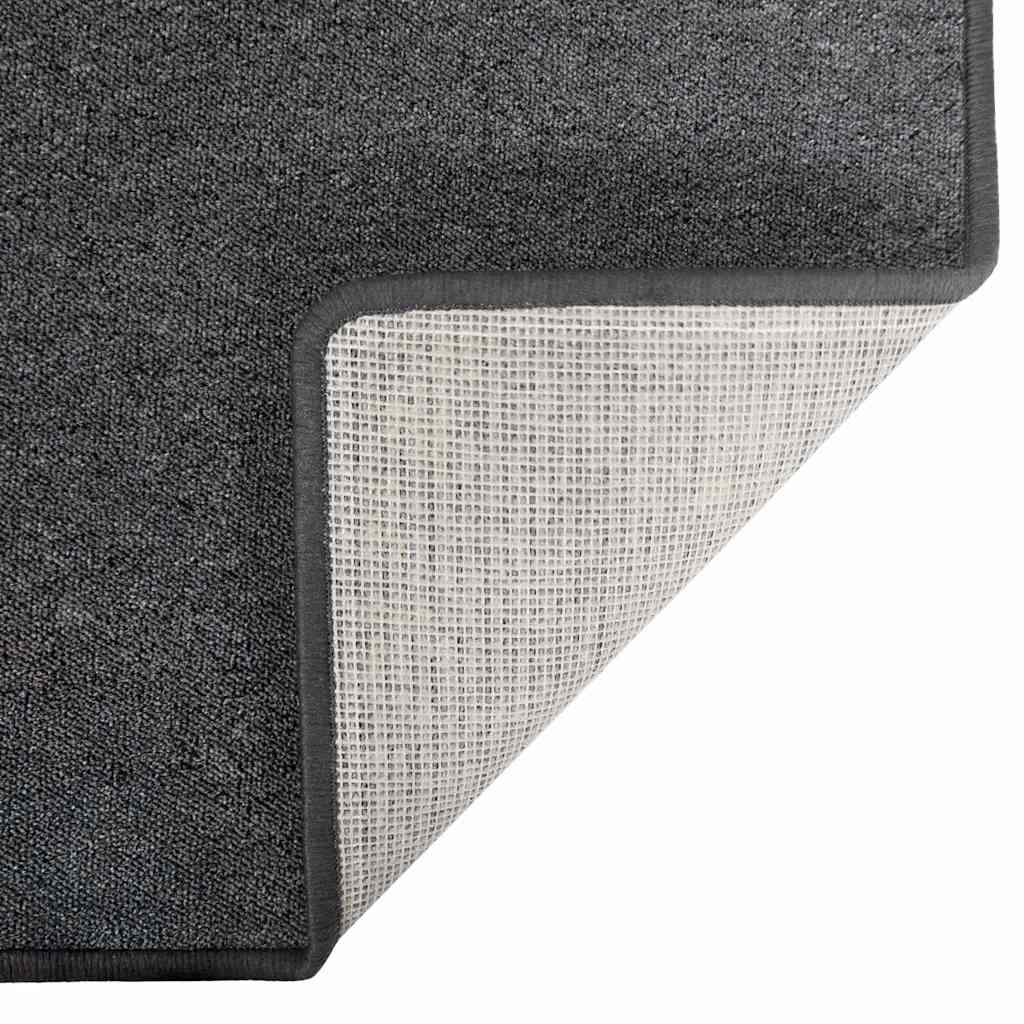 Tæppe Runner Mørkegrå 100 x 100 cm 100% Polypropylen