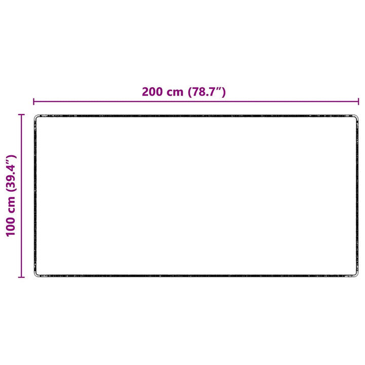 Tæppe Runner Mørkegrå 100 x 200 cm 100% Polypropylen