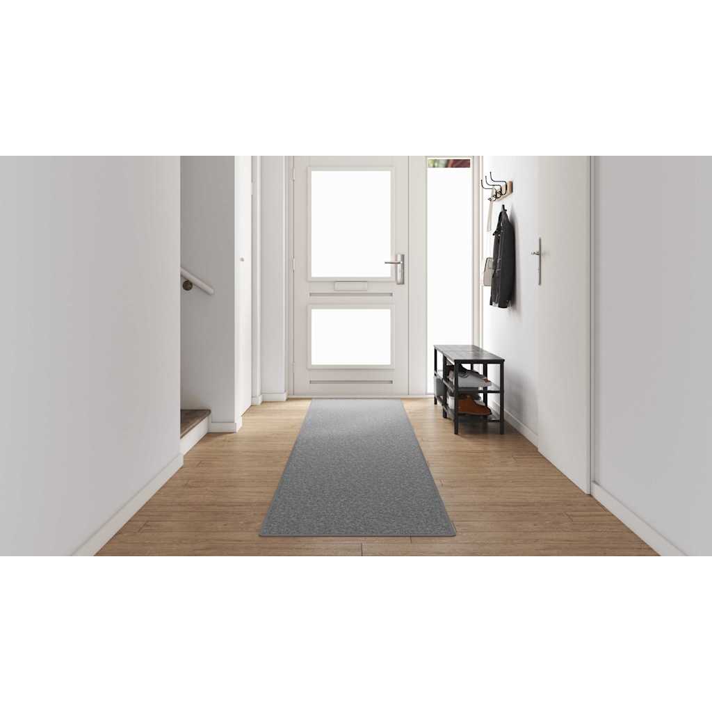 Tæppe Runner Lysegrå 80 x 500 cm 100% Polypropylen