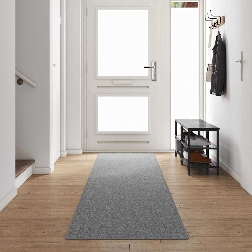 Tæppe Runner Lysegrå 80 x 500 cm 100% Polypropylen