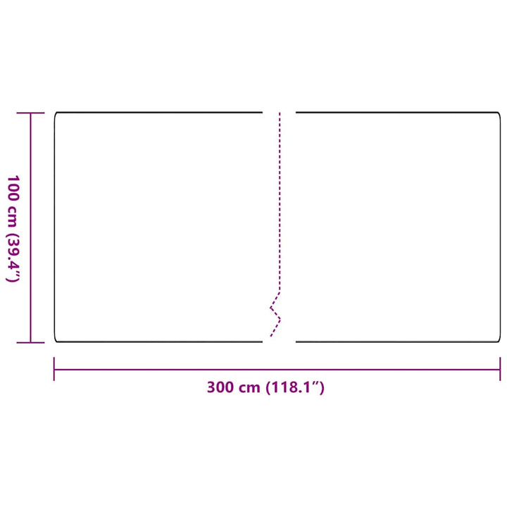 Tæppe Runner Lysegrå 100 x 300 cm 100% Polypropylen