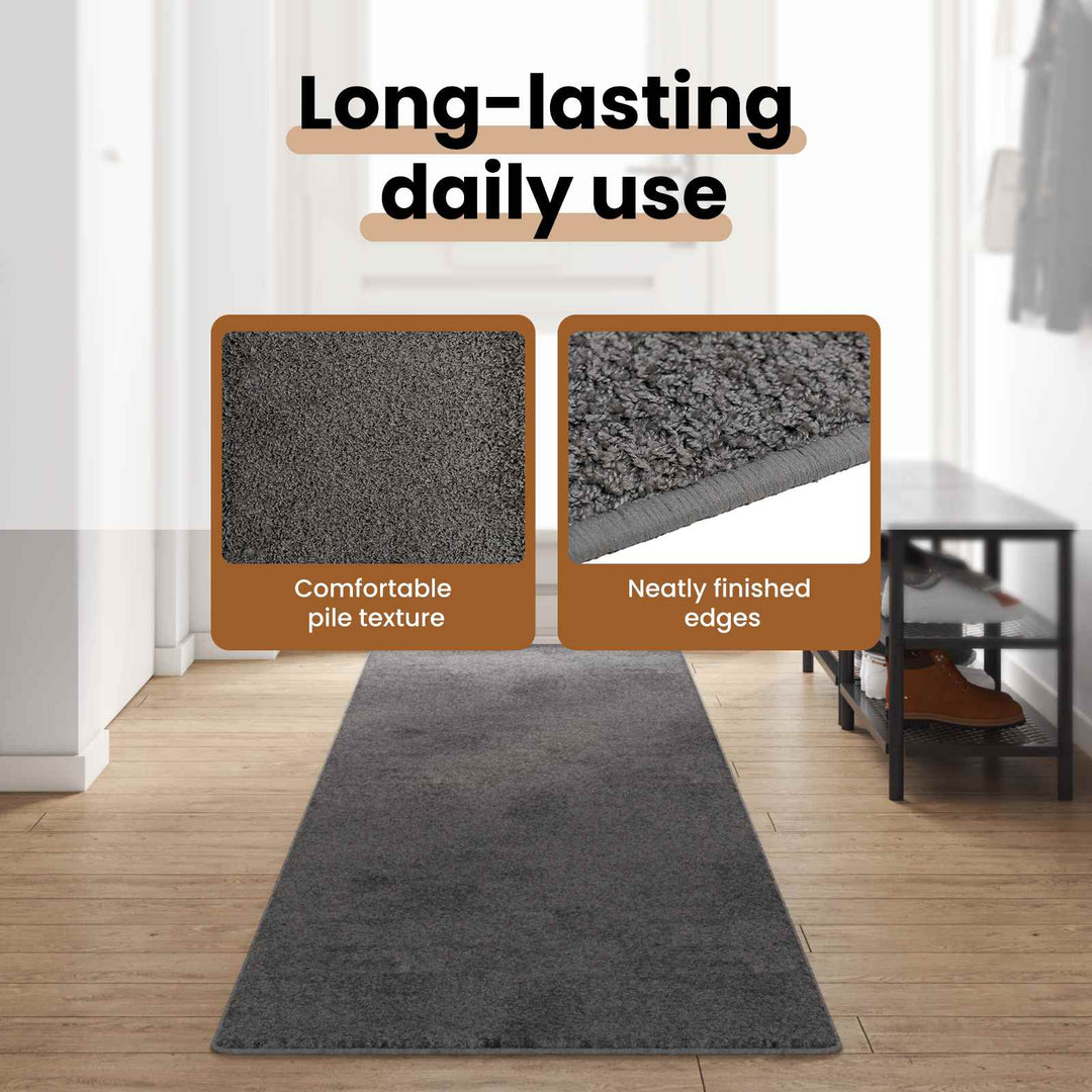 Tæppe Runner Grå 80 x 400 cm 100% Polypropylen Tuft