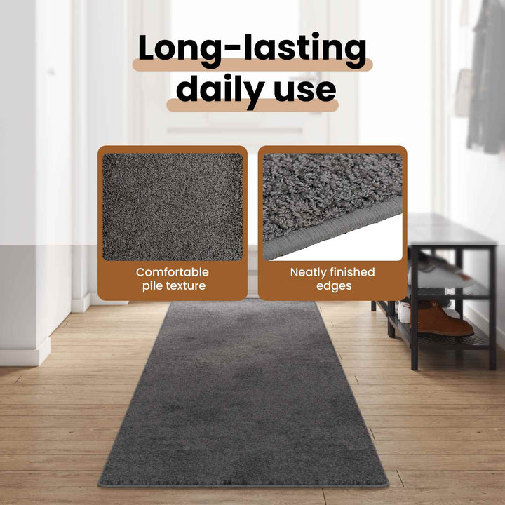 Tæppe Runner Grå 80 x 400 cm 100% Polypropylen Tuft