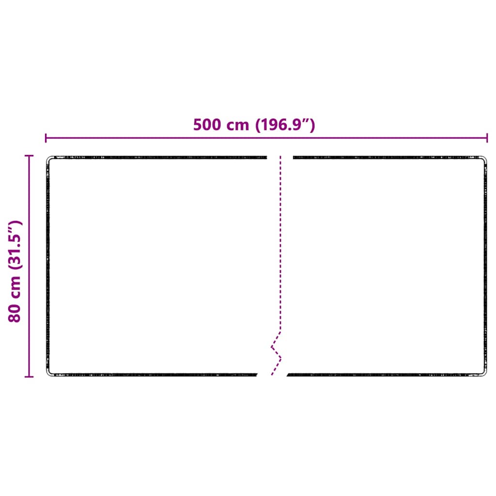 Tæppe Runner Grå 80 x 500 cm 100% Polypropylen Tuft