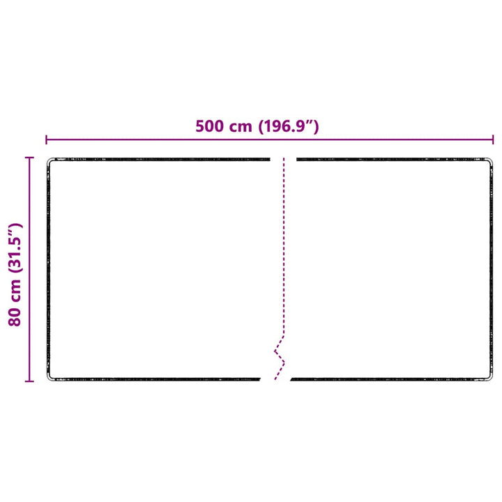 Tæppe Runner Grå 80 x 500 cm 100% Polypropylen Tuft