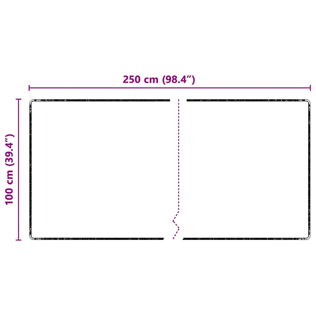 Tæppe Runner Grå 100 x 250 cm 100% Polypropylen Tuft