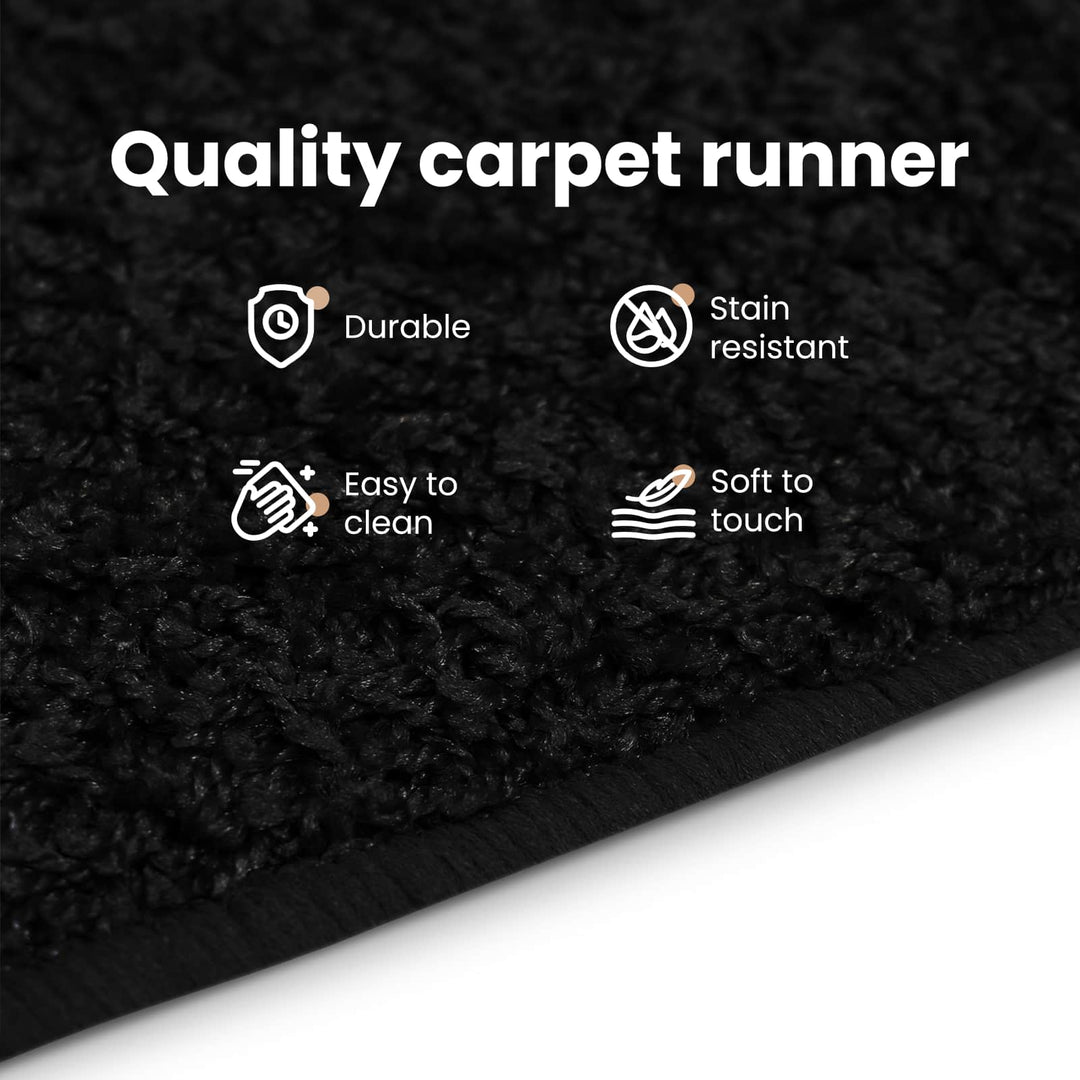Tæppe Runner Sort 50 x 250 cm 100% Polypropylen Tuft