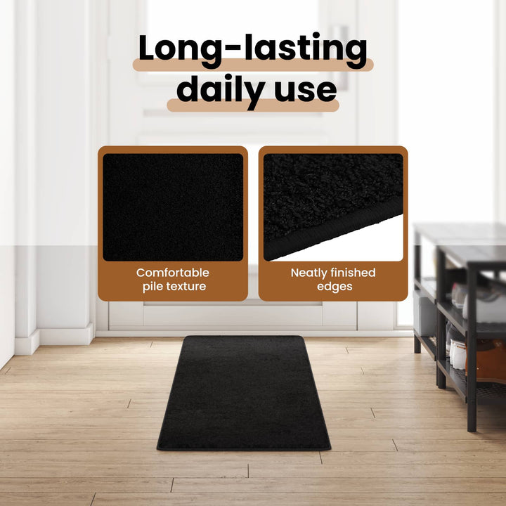 Tæppe Runner Sort 50 x 250 cm 100% Polypropylen Tuft