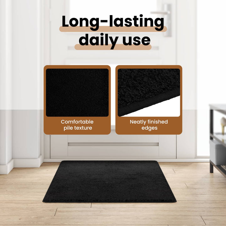 Tæppe Runner Sort 80 x 150 cm 100% Polypropylen Tuft