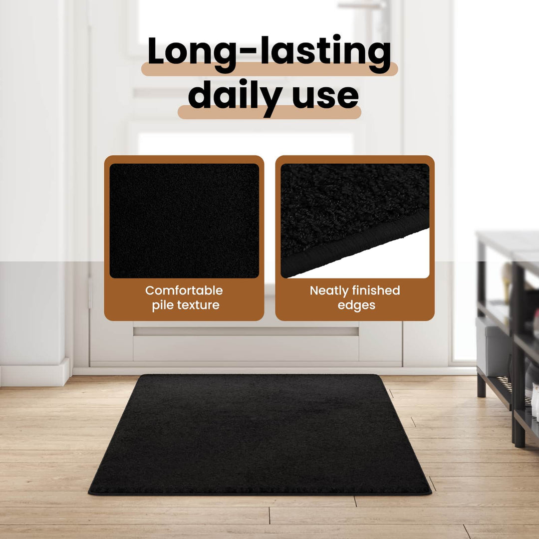 Tæppe Runner Sort 80 x 200 cm 100% Polypropylen Tuft