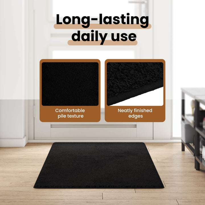 Tæppe Runner Sort 80 x 200 cm 100% Polypropylen Tuft