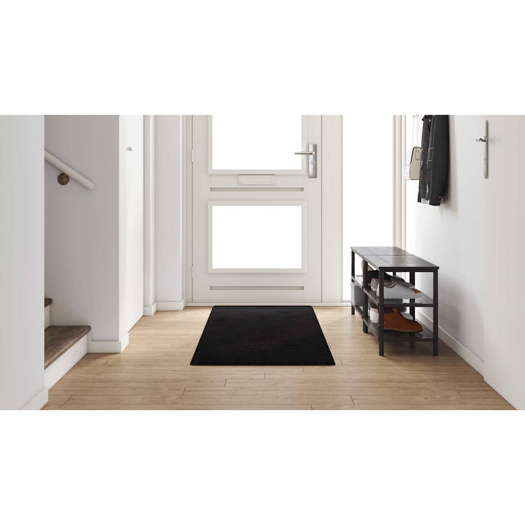 Tæppe Runner Sort 80 x 250 cm 100% Polypropylen Tuft