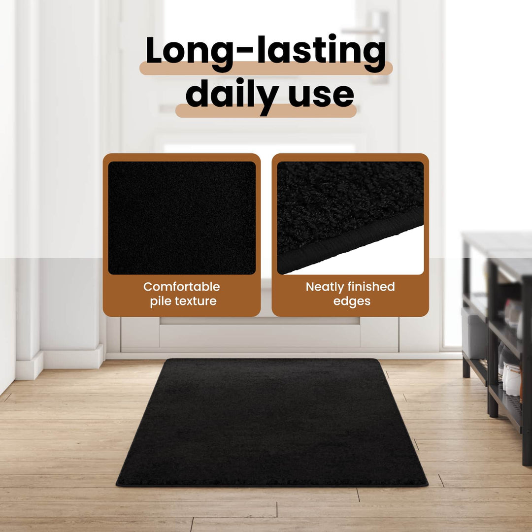 Tæppe Runner Sort 80 x 250 cm 100% Polypropylen Tuft