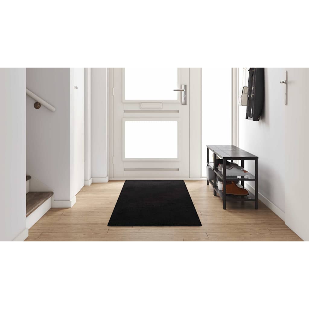 Tæppe Runner Sort 80 x 300 cm 100% Polypropylen Tuft