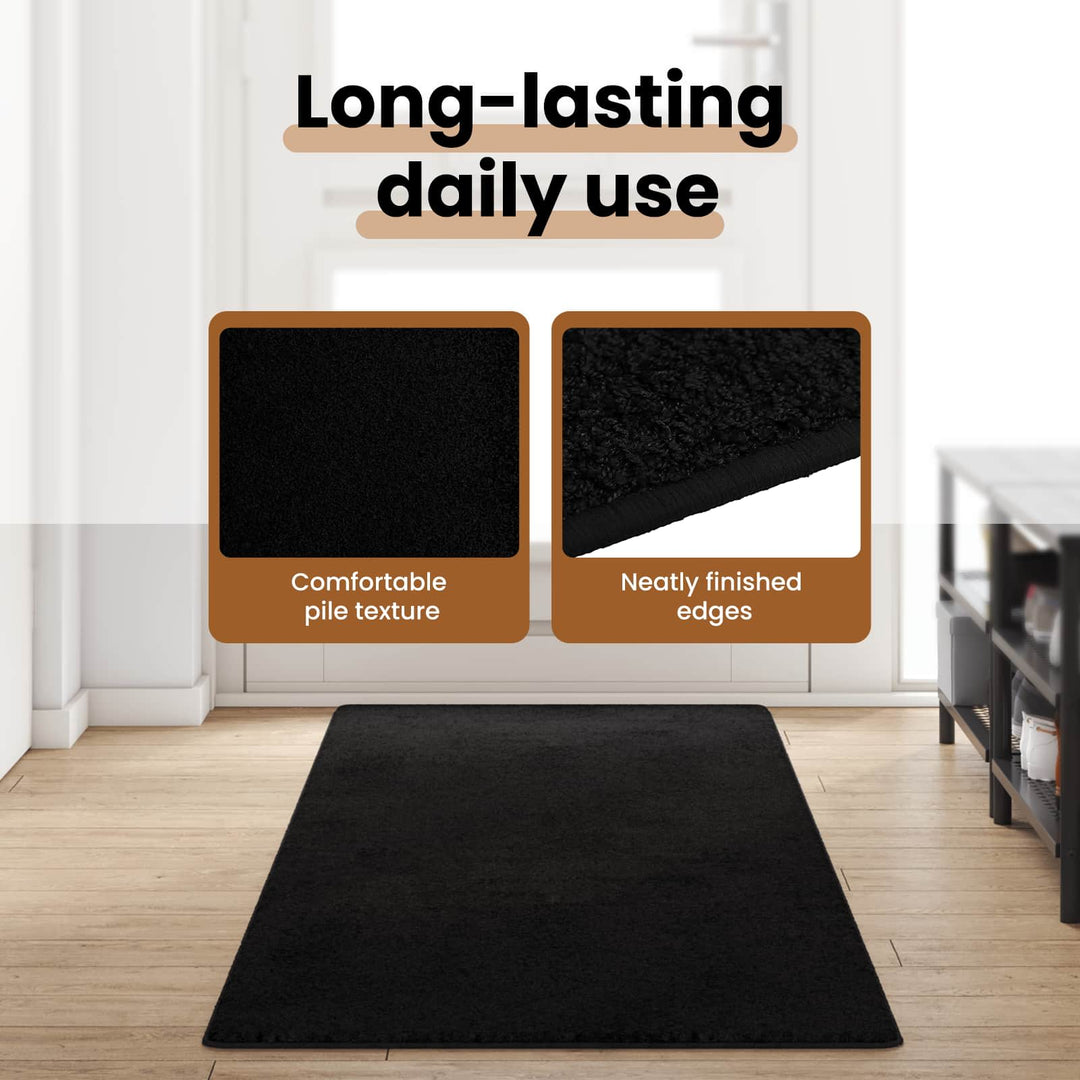 Tæppe Runner Sort 80 x 300 cm 100% Polypropylen Tuft