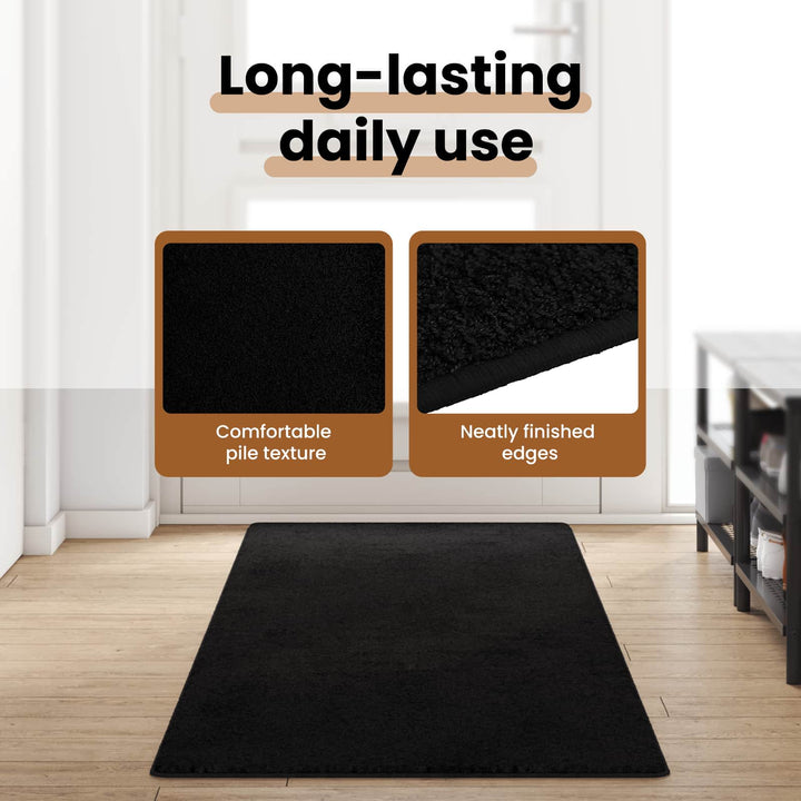 Tæppe Runner Sort 80 x 300 cm 100% Polypropylen Tuft