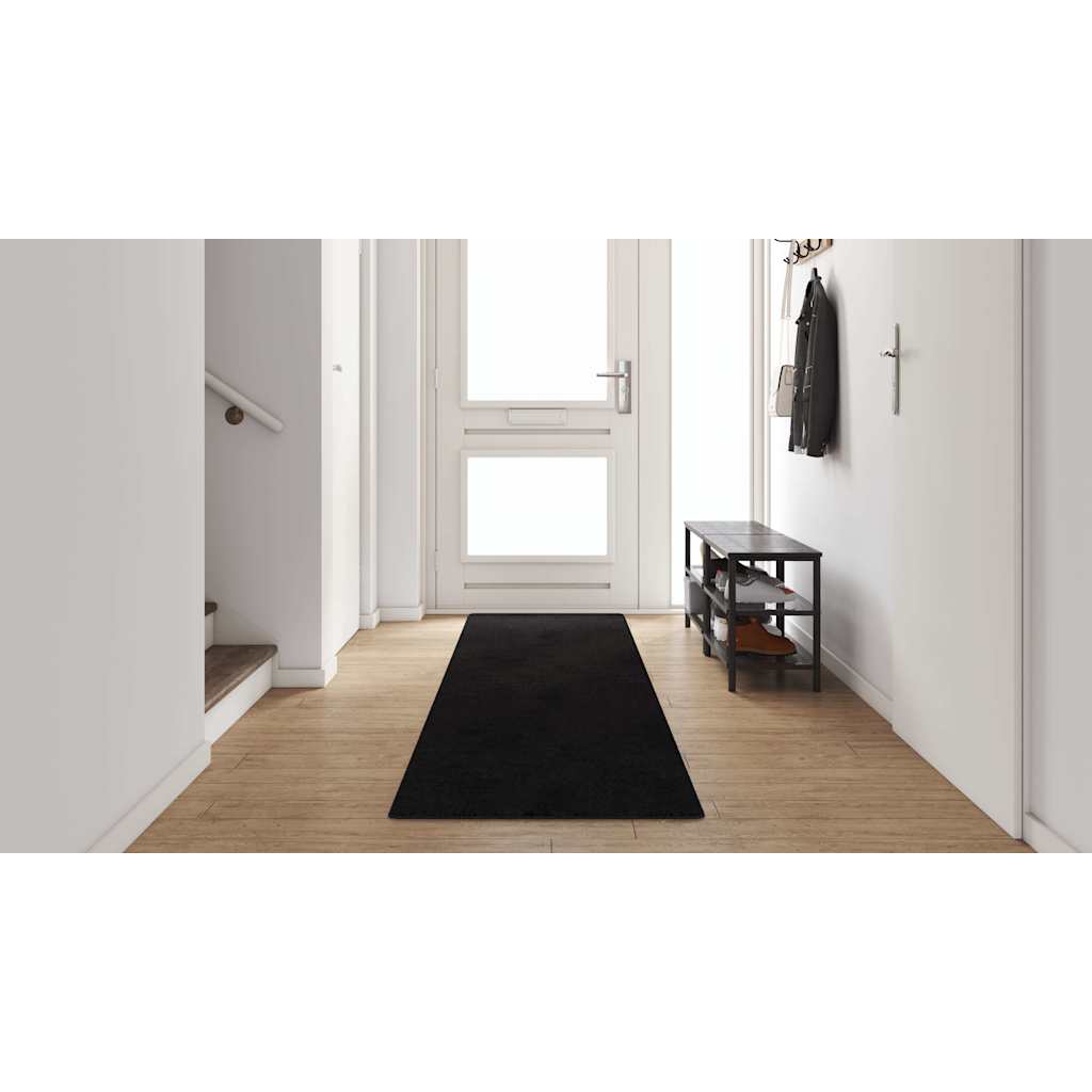 Tæppe Runner Sort 80 x 400 cm 100% Polypropylen Tuft