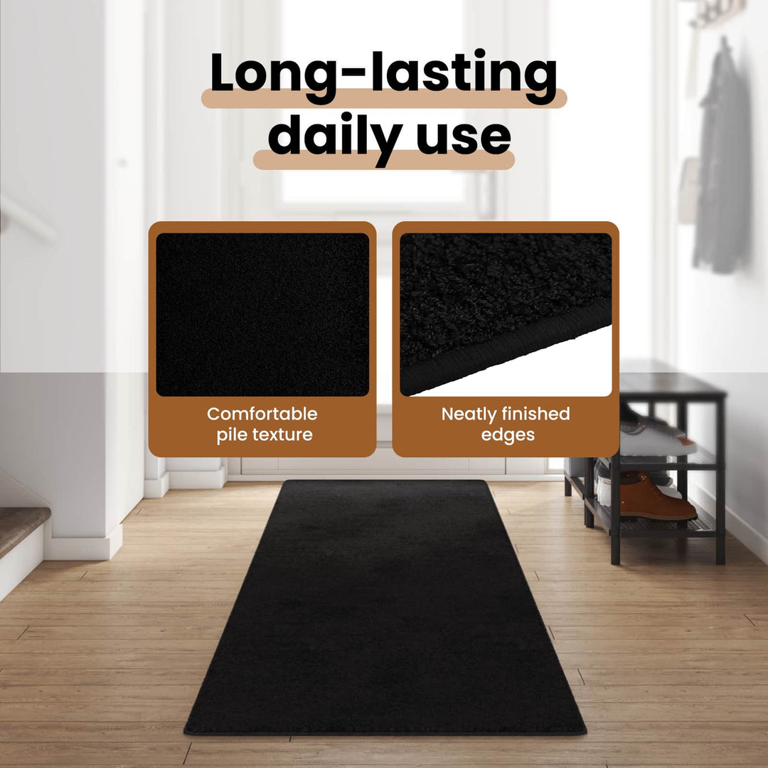 Tæppe Runner Sort 80 x 500 cm 100% Polypropylen Tuft