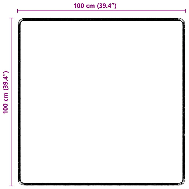 Tæppe Runner Sort 100 x 100 cm 100% Polypropylen Tuft